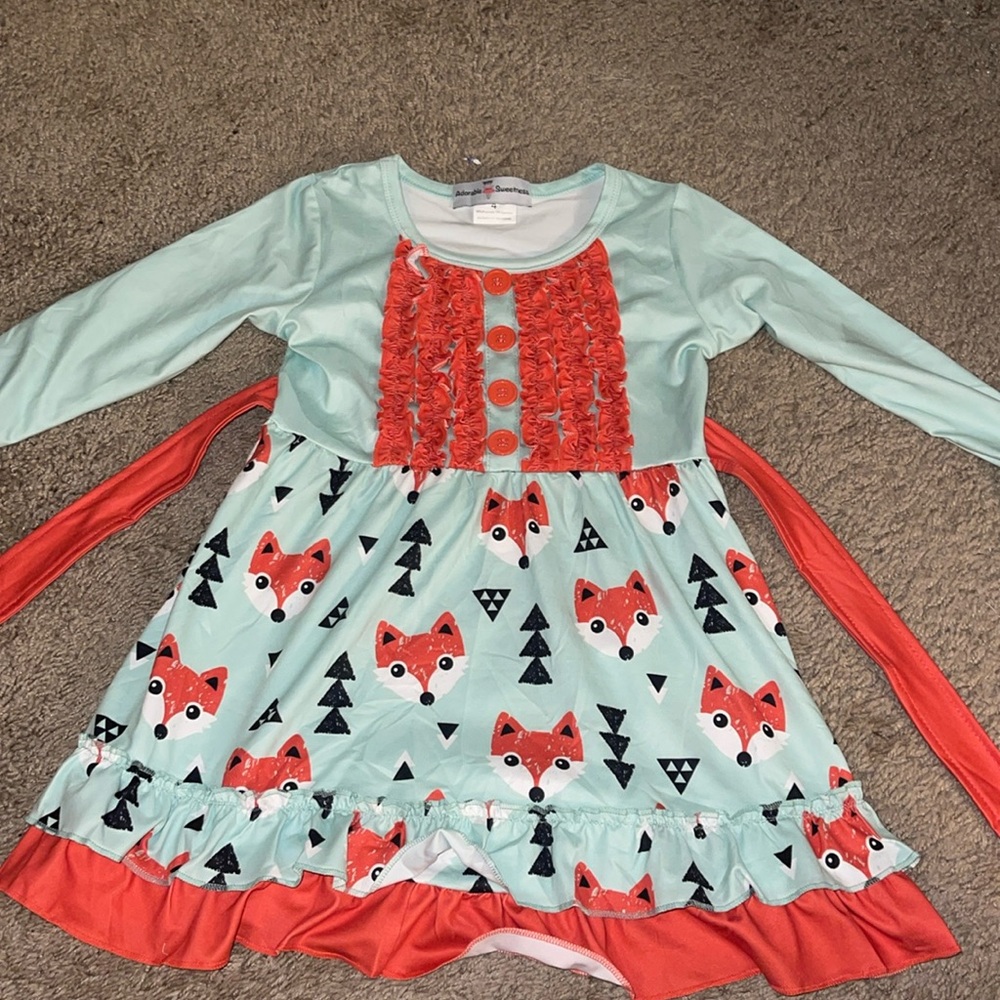 Boutique fox dress 4T